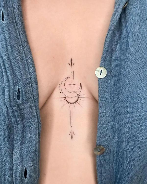 165 Unique Sternum Tattoo Designs for Women