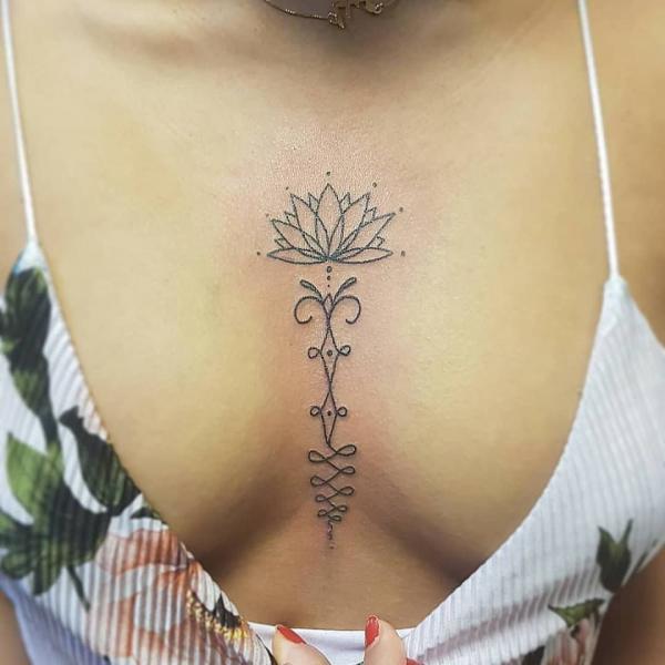 165 Unique Sternum Tattoo Designs for Women