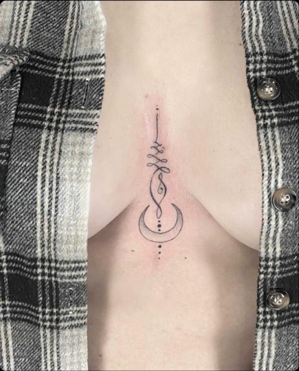 165 Unique Sternum Tattoo Designs for Women