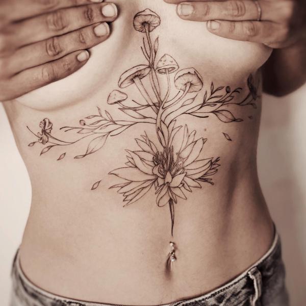 165 Unique Sternum Tattoo Designs for Women