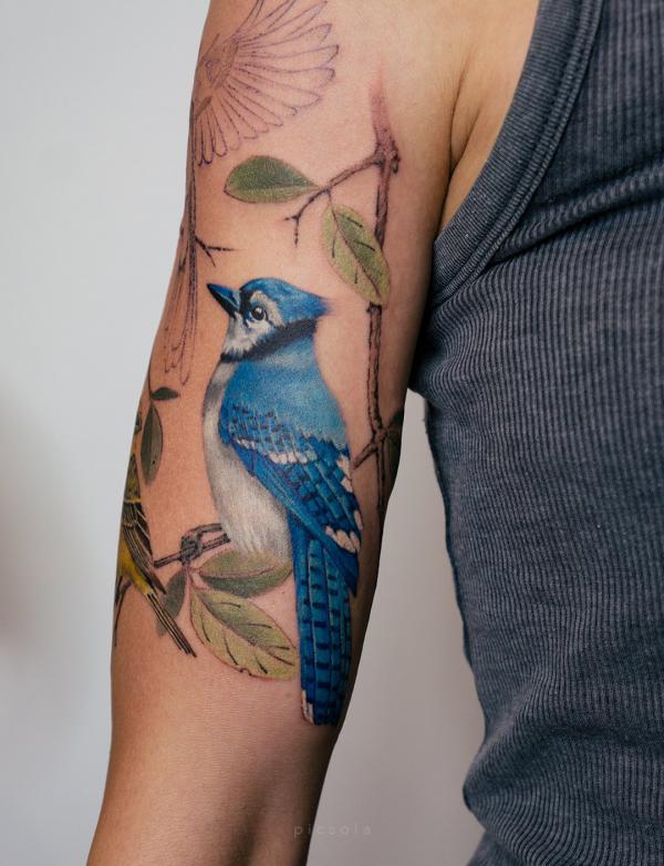 60 Blue Jay Tattoo Designs: A Flight Into Inked Elegance