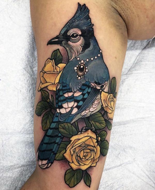 60 Blue Jay Tattoo Designs: A Flight Into Inked Elegance