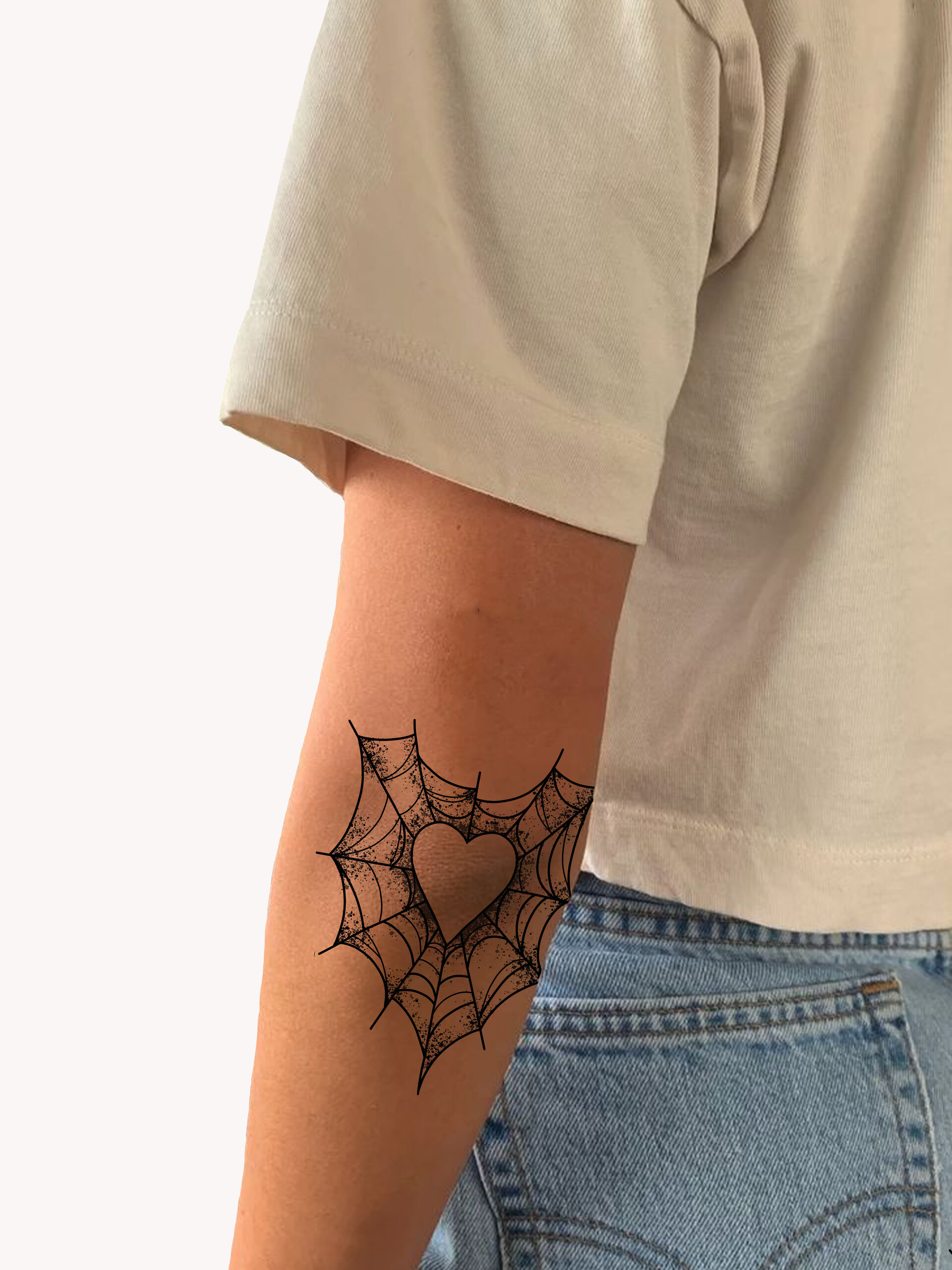 40 Striking Elbow Spiderweb Tattoo Designs