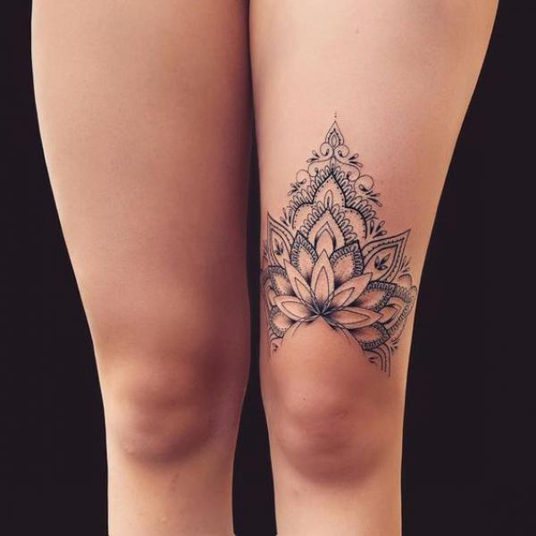 70 Above Knee Tattoo Designs for Your Inspiration
