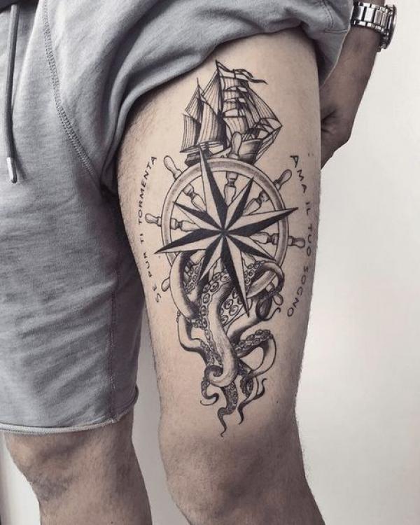 70 Above Knee Tattoo Designs for Your Inspiration