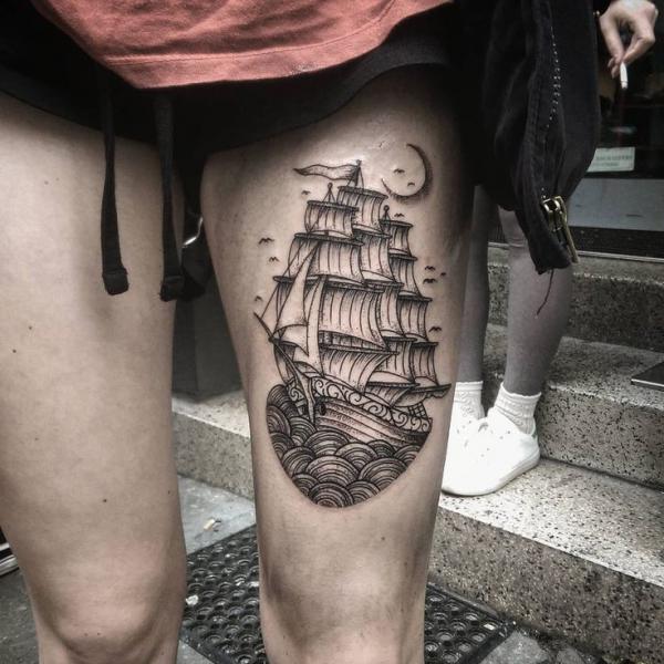 70 Above Knee Tattoo Designs for Your Inspiration
