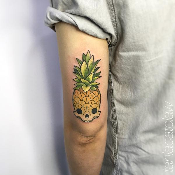Tropical Rebellion: 15 Pineapple Skull Tattoos