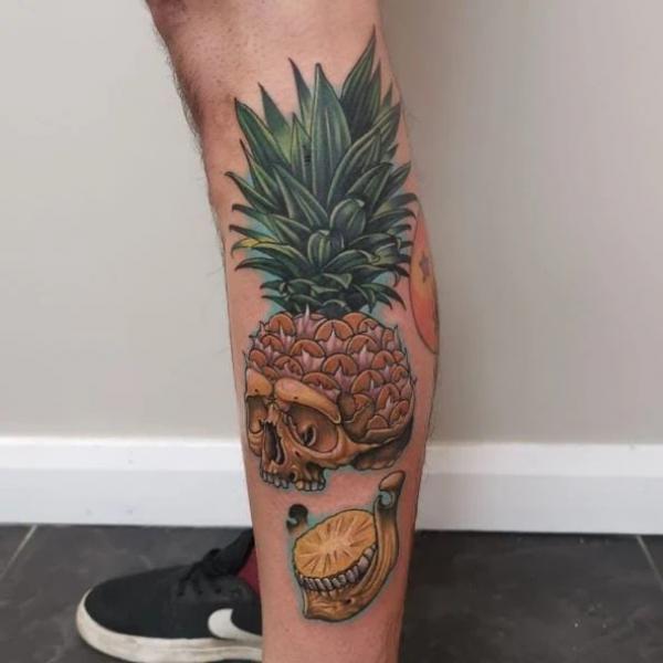 Tropical Rebellion: 15 Pineapple Skull Tattoos