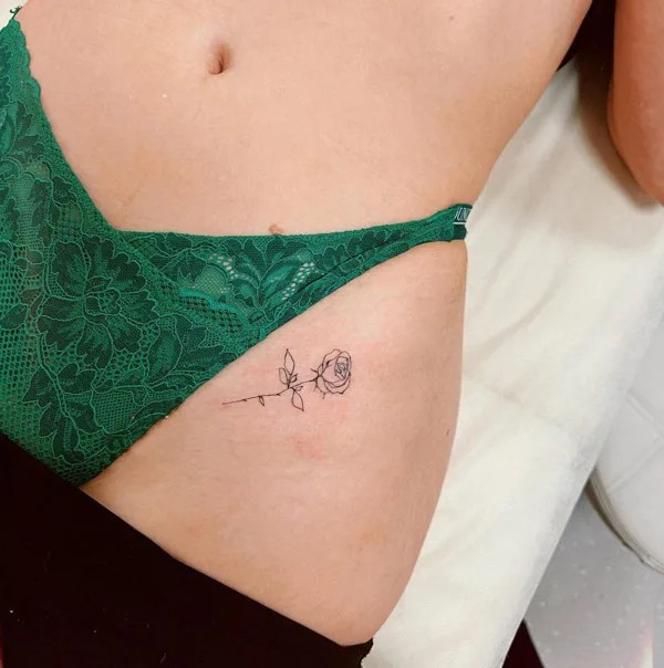 50 Bikini Line Tattoo Ideas with Meaning
