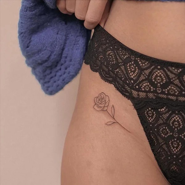 50 Bikini Line Tattoo Ideas with Meaning