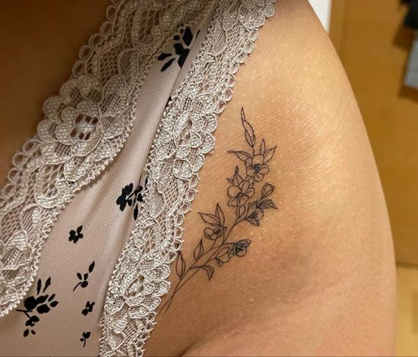 50 Bikini Line Tattoo Ideas with Meaning