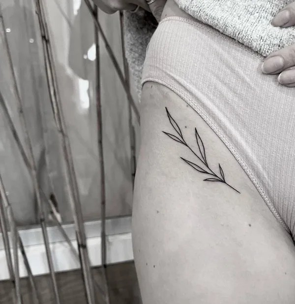 50 Bikini Line Tattoo Ideas with Meaning