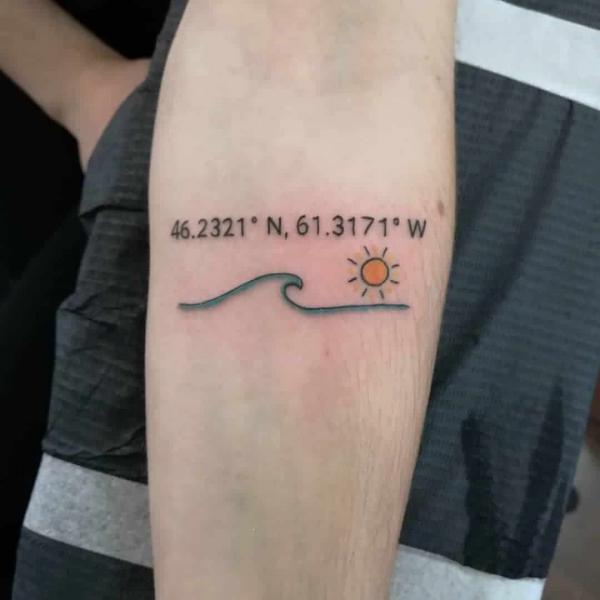 70 Coordinates Tattoo Ideas with Meaning