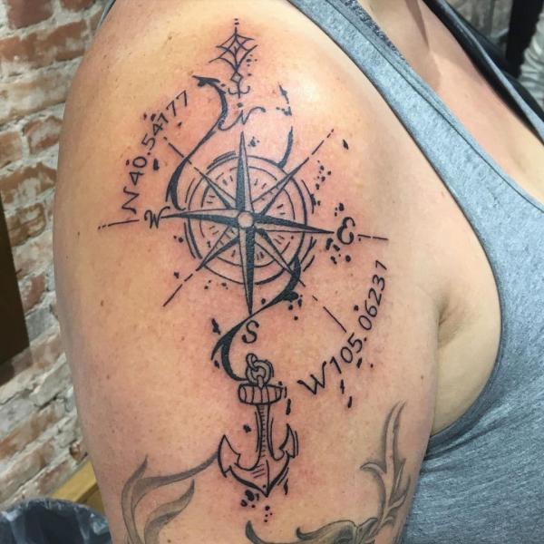 70 Coordinates Tattoo Ideas with Meaning