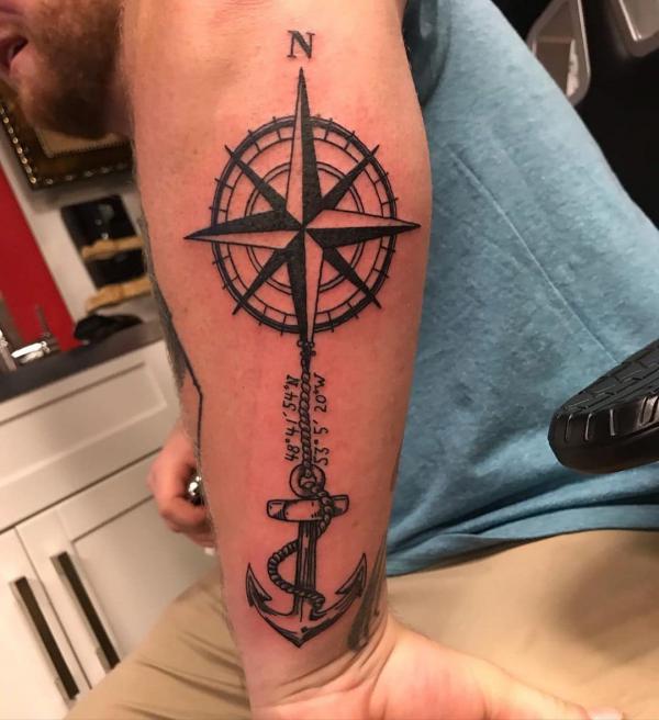 70 Coordinates Tattoo Ideas with Meaning