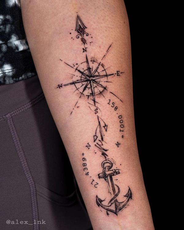 70 Coordinates Tattoo Ideas with Meaning