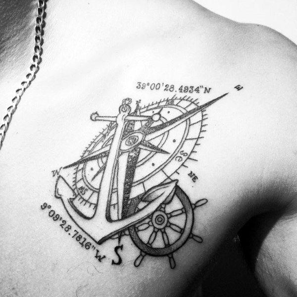 70 Coordinates Tattoo Ideas with Meaning