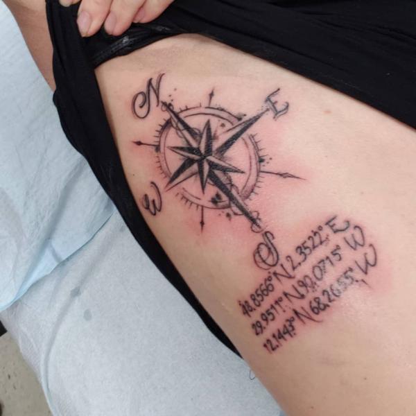 70 Coordinates Tattoo Ideas with Meaning