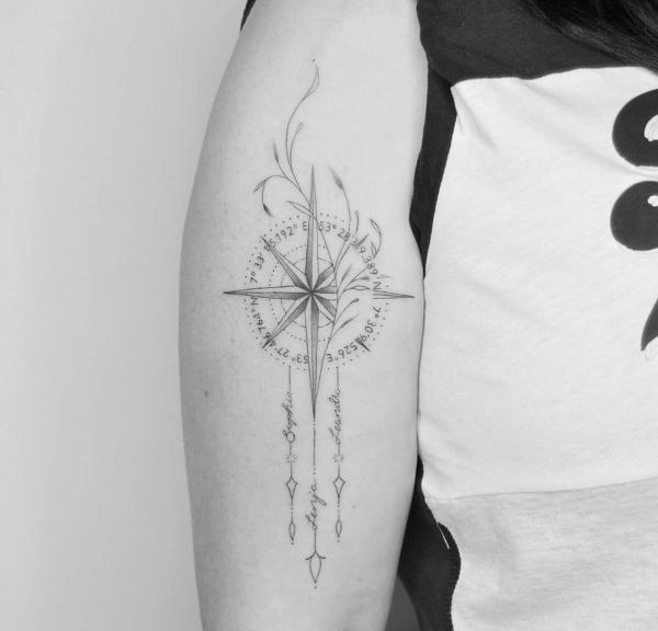 70 Coordinates Tattoo Ideas with Meaning