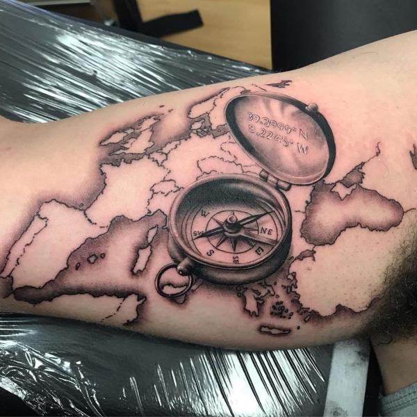 70 Coordinates Tattoo Ideas with Meaning