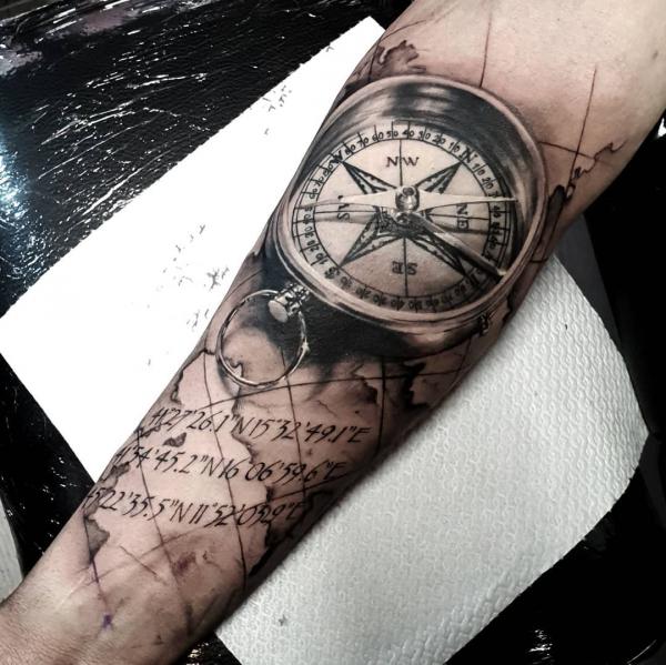 70 Coordinates Tattoo Ideas with Meaning