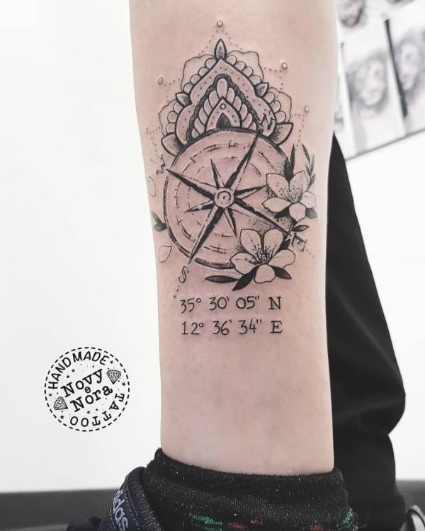 70 Coordinates Tattoo Ideas with Meaning