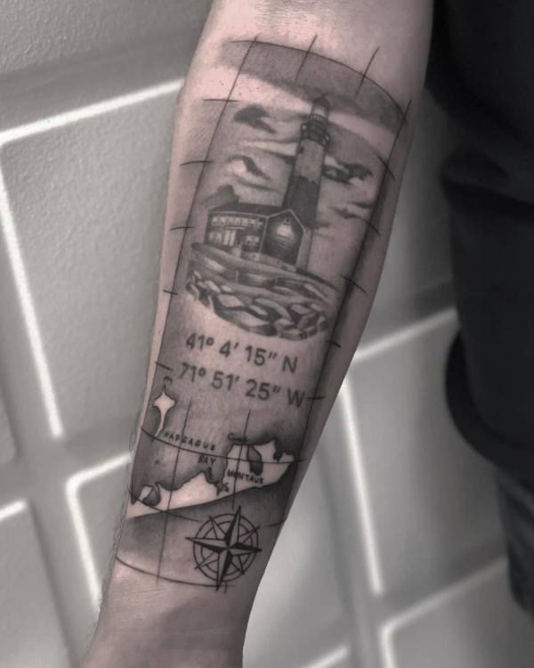 70 Coordinates Tattoo Ideas with Meaning