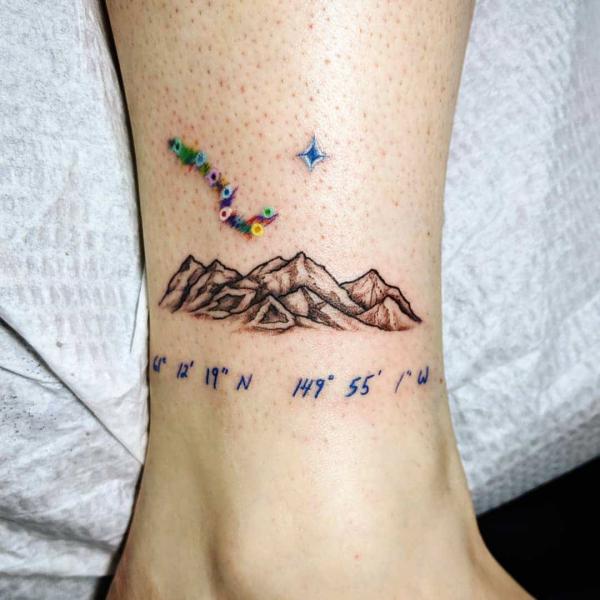 70 Coordinates Tattoo Ideas with Meaning