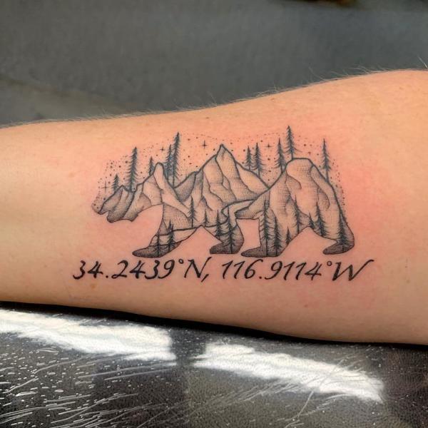 70 Coordinates Tattoo Ideas with Meaning