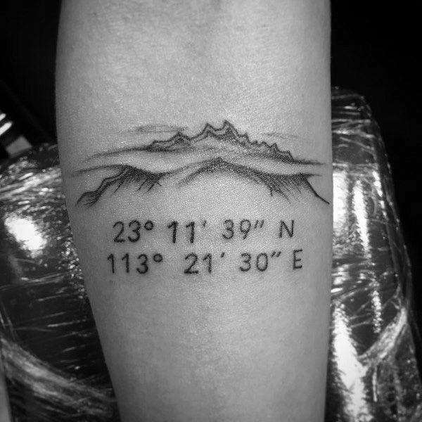 70 Coordinates Tattoo Ideas with Meaning
