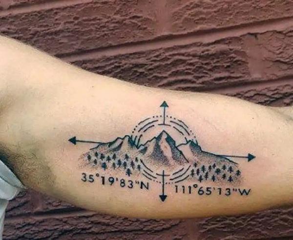 70 Coordinates Tattoo Ideas with Meaning
