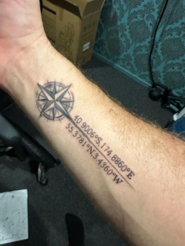 70 Coordinates Tattoo Ideas with Meaning