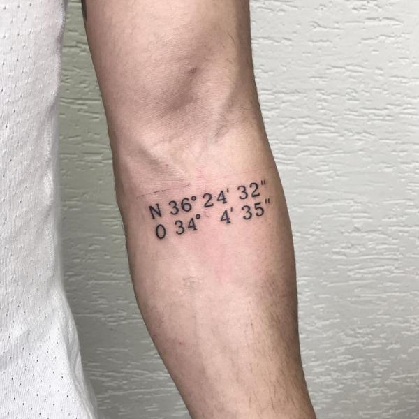 70 Coordinates Tattoo Ideas with Meaning
