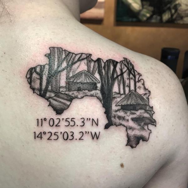 70 Coordinates Tattoo Ideas with Meaning