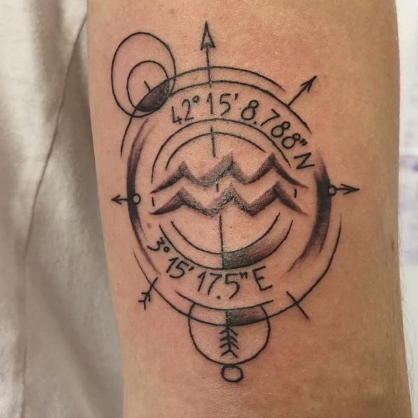 70 Coordinates Tattoo Ideas with Meaning