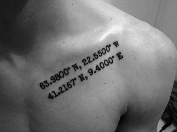 70 Coordinates Tattoo Ideas with Meaning