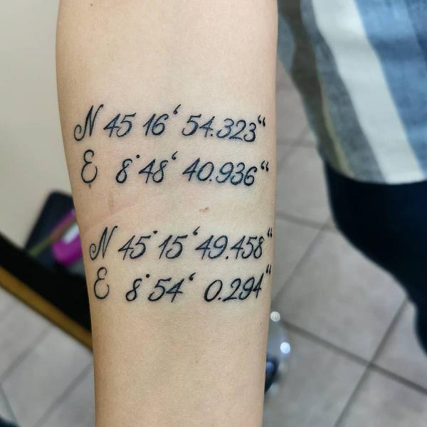 70 Coordinates Tattoo Ideas with Meaning