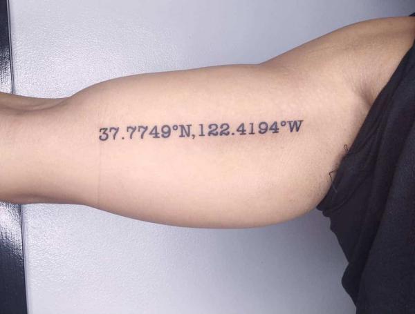 70 Coordinates Tattoo Ideas with Meaning