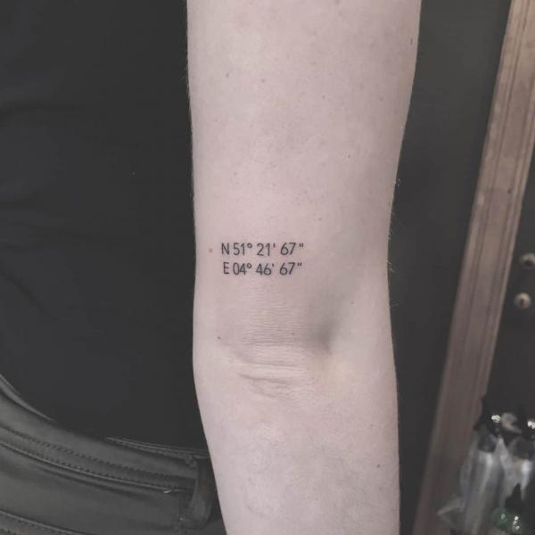 70 Coordinates Tattoo Ideas with Meaning