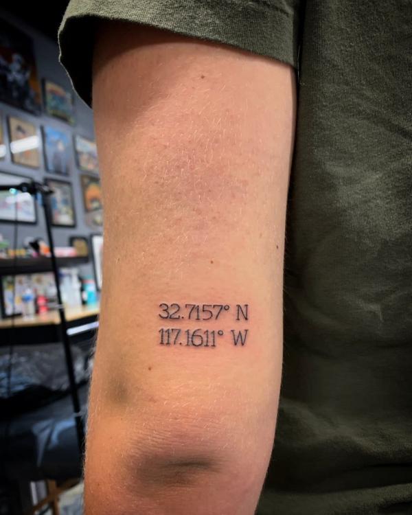 70 Coordinates Tattoo Ideas with Meaning