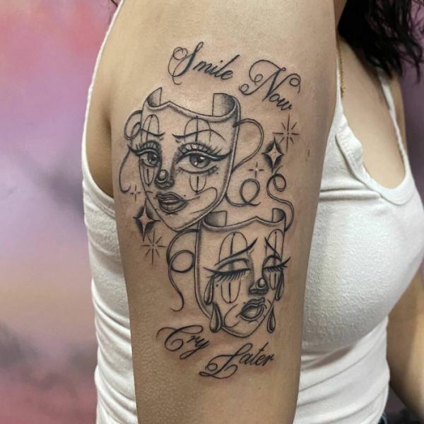 80 Laugh Now Cry Later Tattoo Designs with Meaning