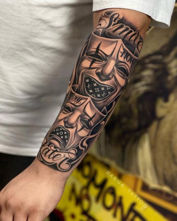 80 Laugh Now Cry Later Tattoo Designs with Meaning