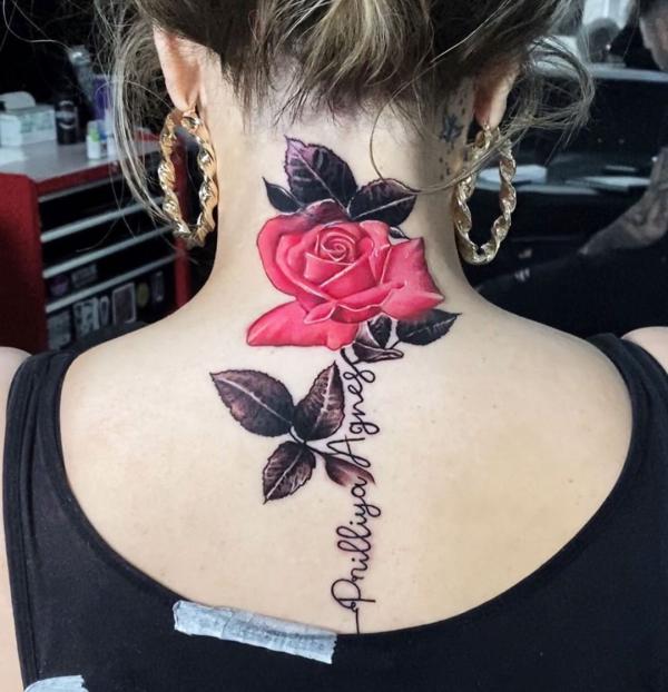 70 Masterful Rose Neck Tattoos and Their Meanings