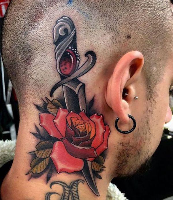 70 Masterful Rose Neck Tattoos and Their Meanings
