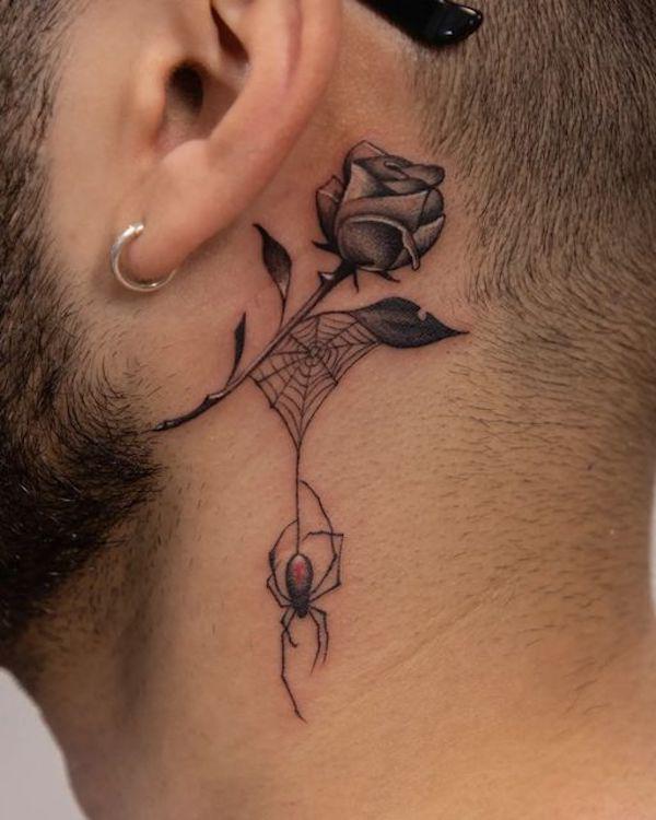70 Masterful Rose Neck Tattoos and Their Meanings