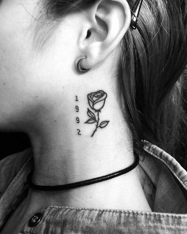70 Masterful Rose Neck Tattoos and Their Meanings