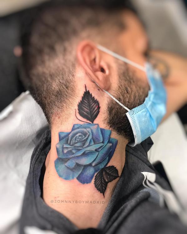 70 Masterful Rose Neck Tattoos and Their Meanings