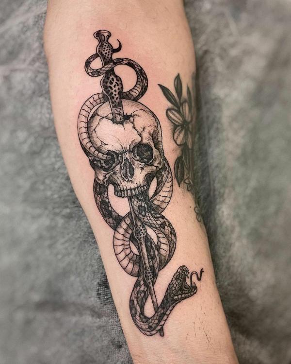 60 Daring Death Eater Tattoo Designs