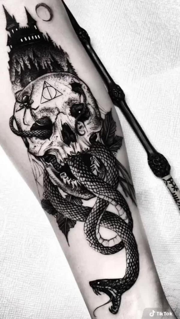 60 Daring Death Eater Tattoo Designs