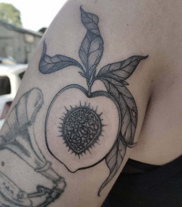 50 Peach Tattoo Designs with Meaning